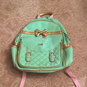 Mint Green and Gold Backpack